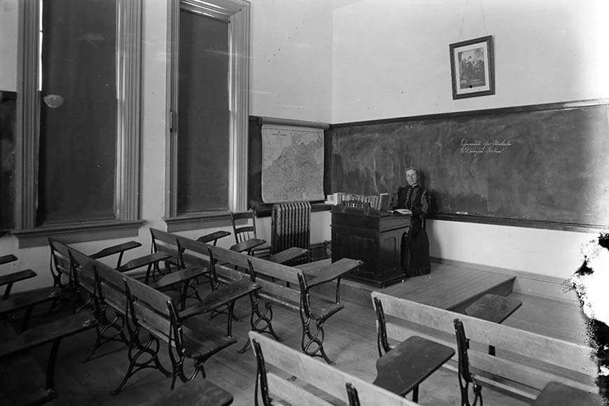 Old Main classroom 1890s, University of Colorado Boulder