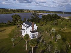 Huston house aerial view